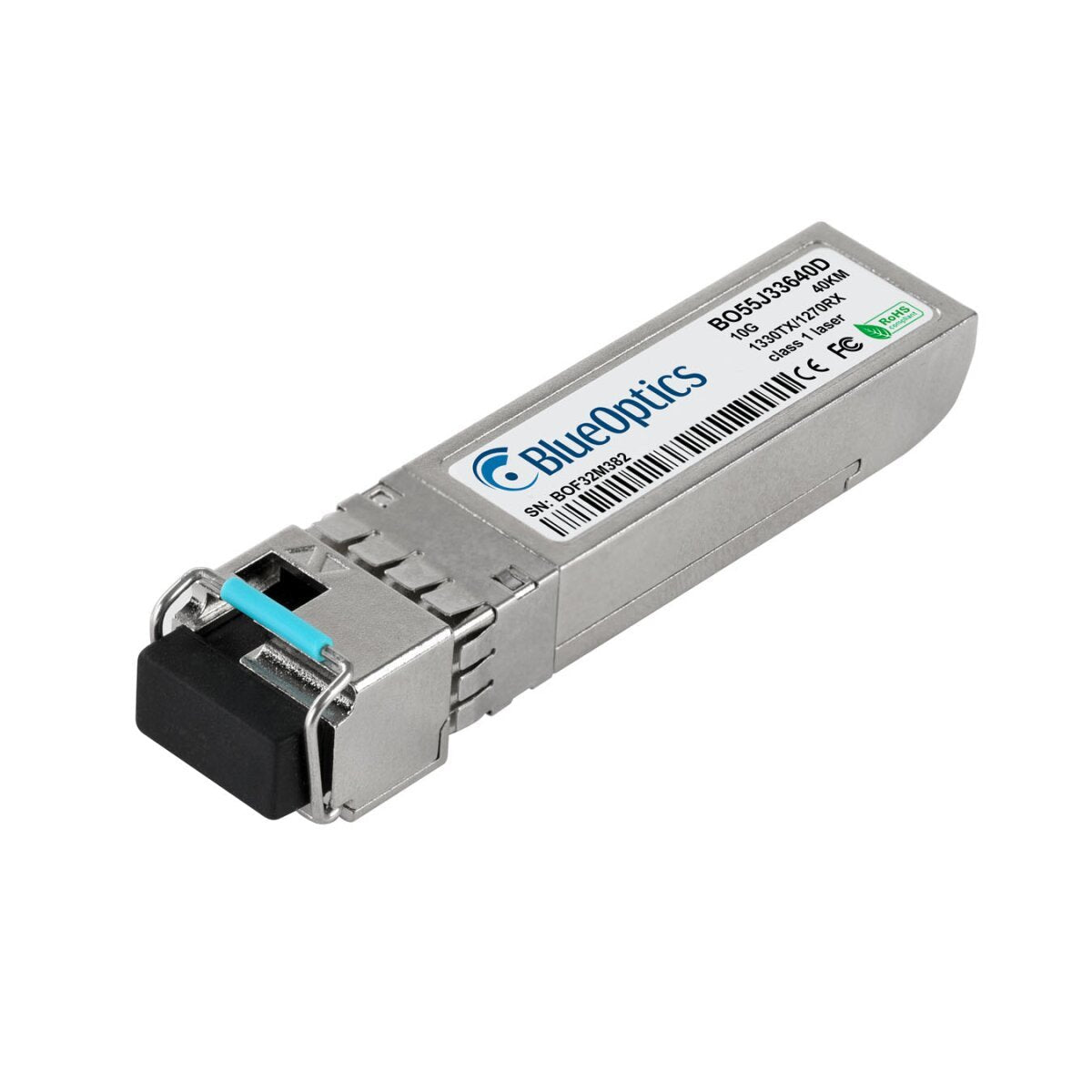 Blueoptics Rad Sfp-P-6adh Blueoptics Bo55j33640d Sfp+ Bidi Transceiver, Lc-Simplex, 10gbase-Bx-D, Singlemode Fiber, Tx1330nm/Rx1270nm, 40km