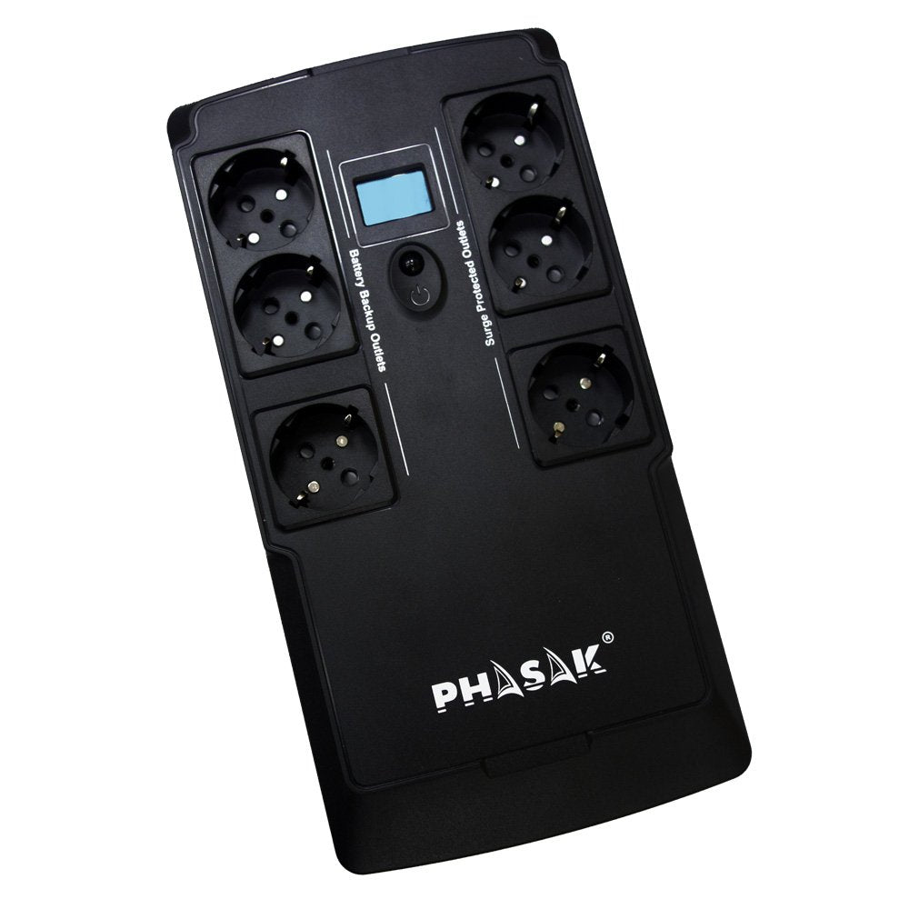 EAN 5605922044566 - Phasak Kryptos sistema de alimentación ininterrumpida (UPS) Línea interactiva 0,8 kVA 480 W 6 salidas AC imagen 7