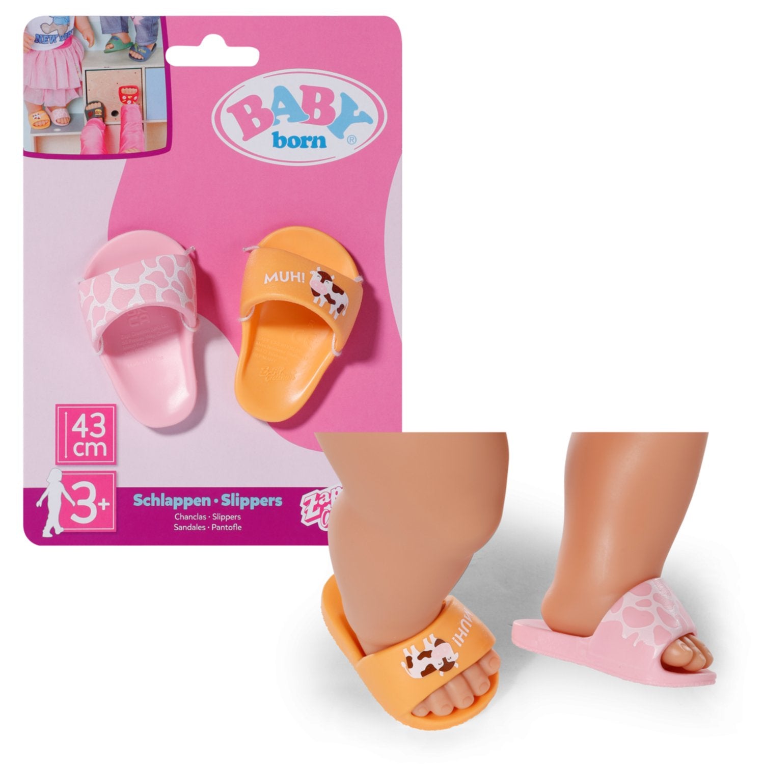EAN 4001167836811 - BABY born Slippers 3 ass. 43cm Zapatos de muñeca imagen 5