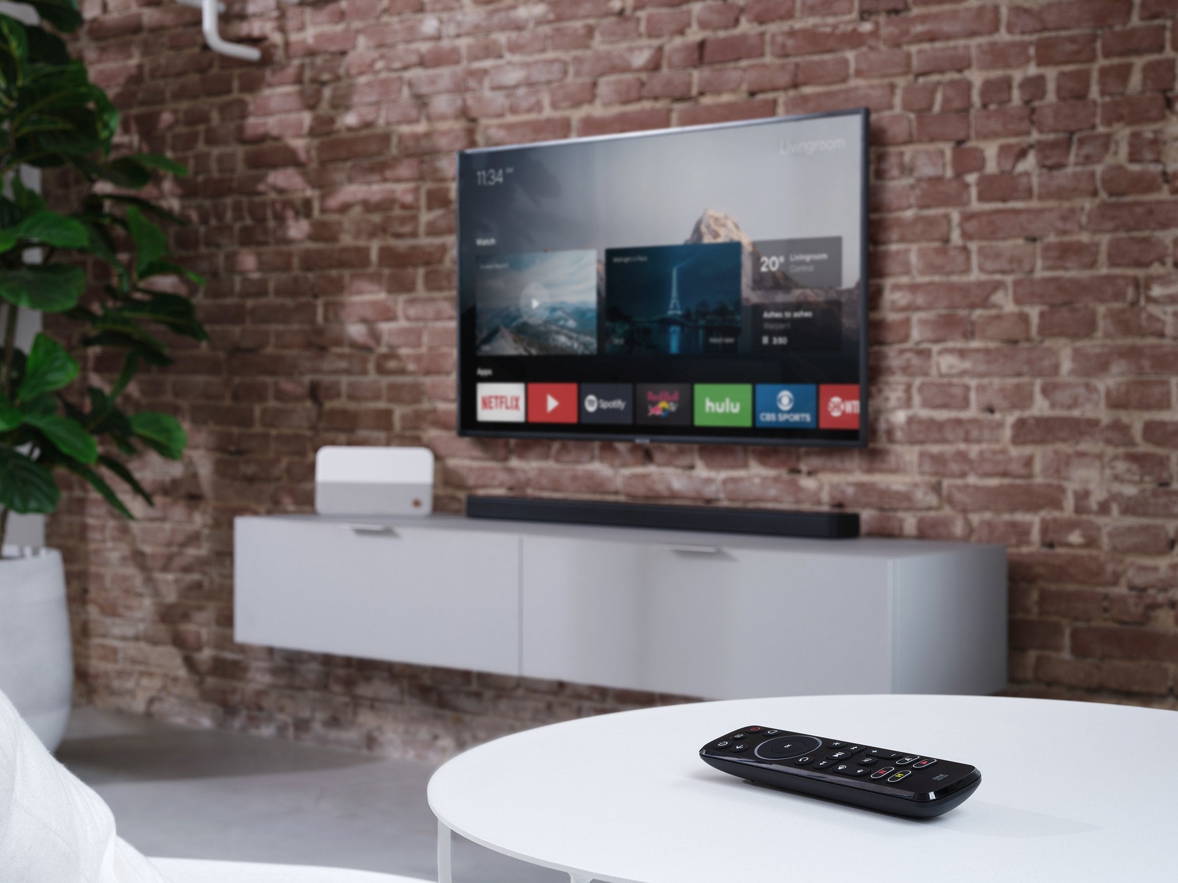 One For All Rc7935 Mando A Distancia Ir Inalámbrico Altavoz Para Barra De Sonido, Tv, Receptor De Televisión Botones