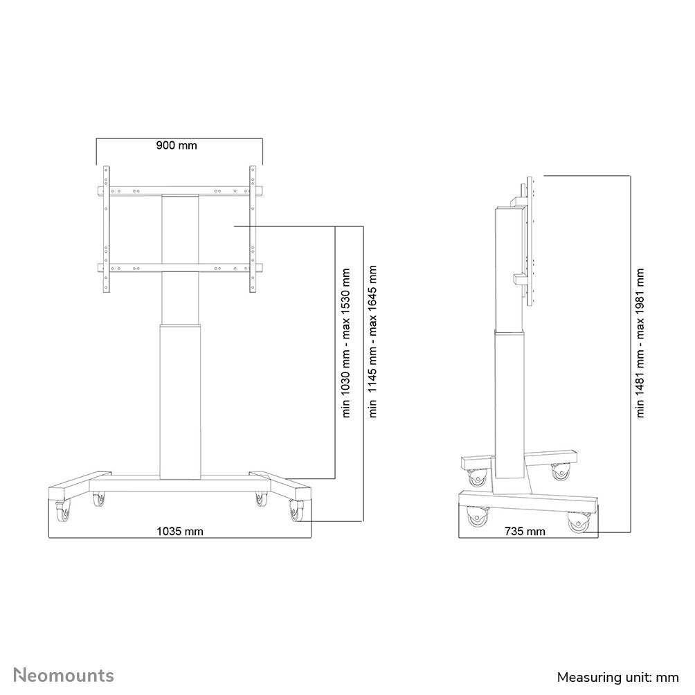 EAN 8717371446161 - Neomounts PLASMA-M2250SILVER mueble y soporte para dispositivo multimedia Plata Soporte de suelo fijo imagen 8