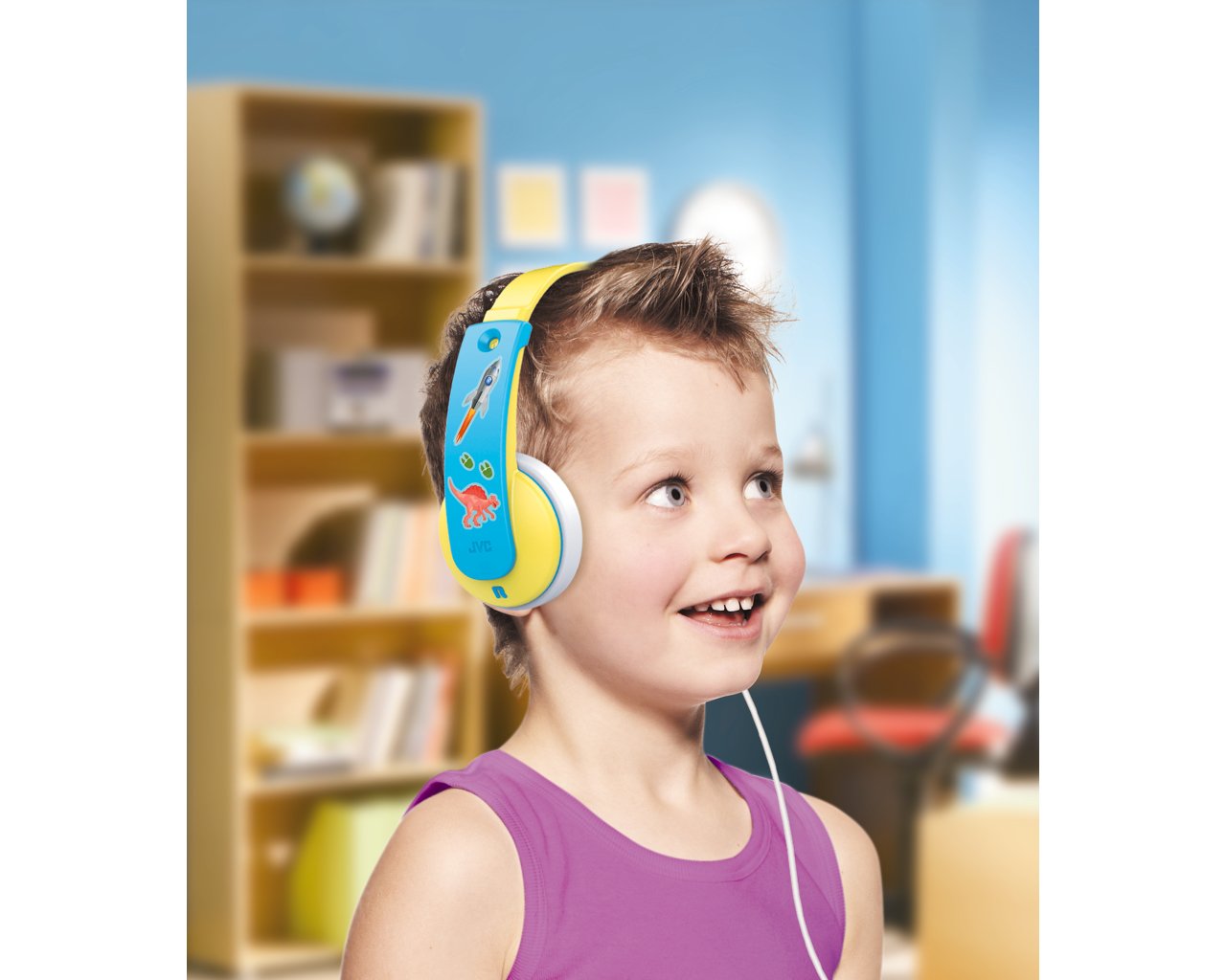 EAN 4975769019555 - JVC HA-KD7-Y Auriculares Alámbrico Diadema Música Azul, Amarillo imagen 4