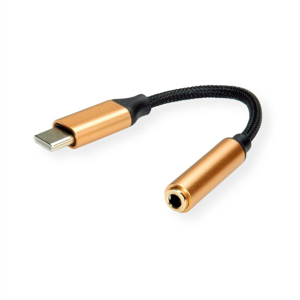 Roline Gold Adapter Usb Typ C - 3,5mm Audio, St Bu, 0,13 M