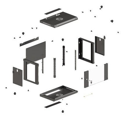 EAN 5901969446876 - Lanberg WF03-5304-10B armario rack 4U Bastidor de pared Negro imagen 12