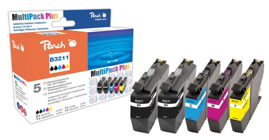 Peach Brother Tinta Compatible Lc-3211, Pea, Multi-Pack-Plus, Rem, Fw