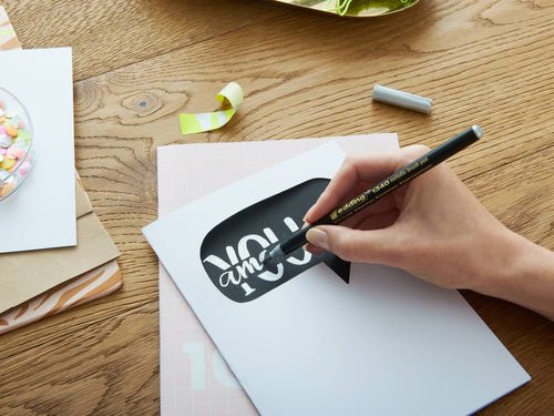 Edding 1340 Brush Pack De 6 Rotuladores - Punta Pincel Flexible - Trazo 1-3mm - Tinta Con Base De Agua - Colores Oro,