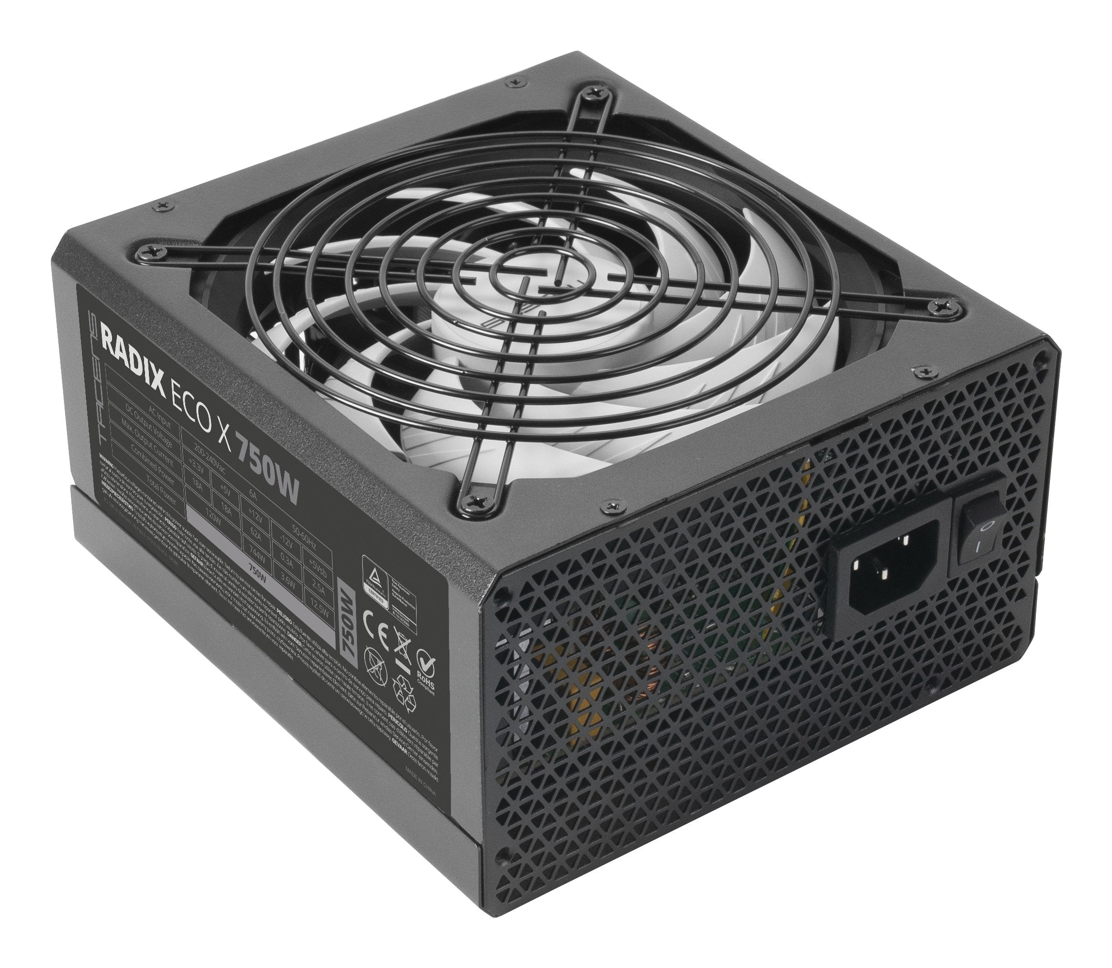 Fuente Alim. Radix Eco X 750w 87+ Tacens 750w/ Ventilador 140mm/ Atx