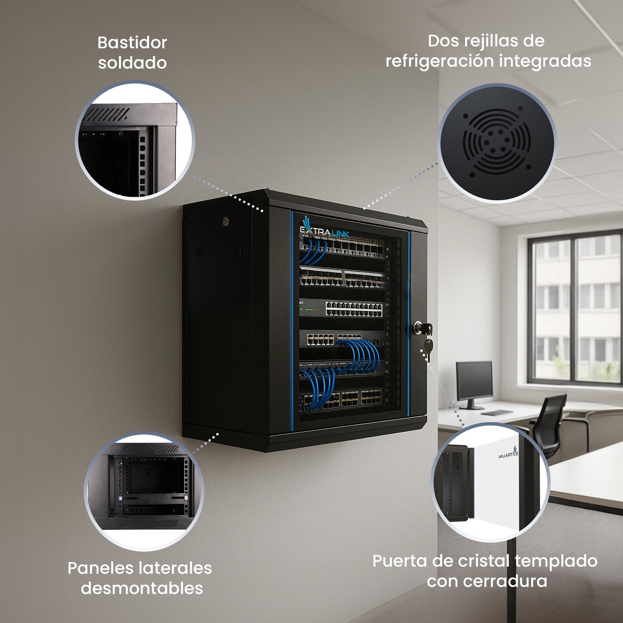 EAN 5902560363968 - Extralink EX.3968 armario rack Bastidor de pared imagen 11