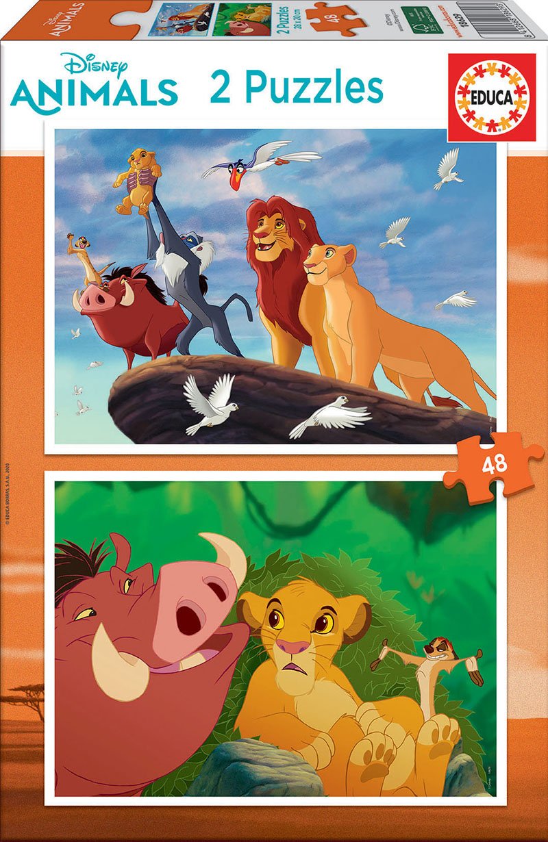 Puzzle El Rey Leon Disney 2x48pz