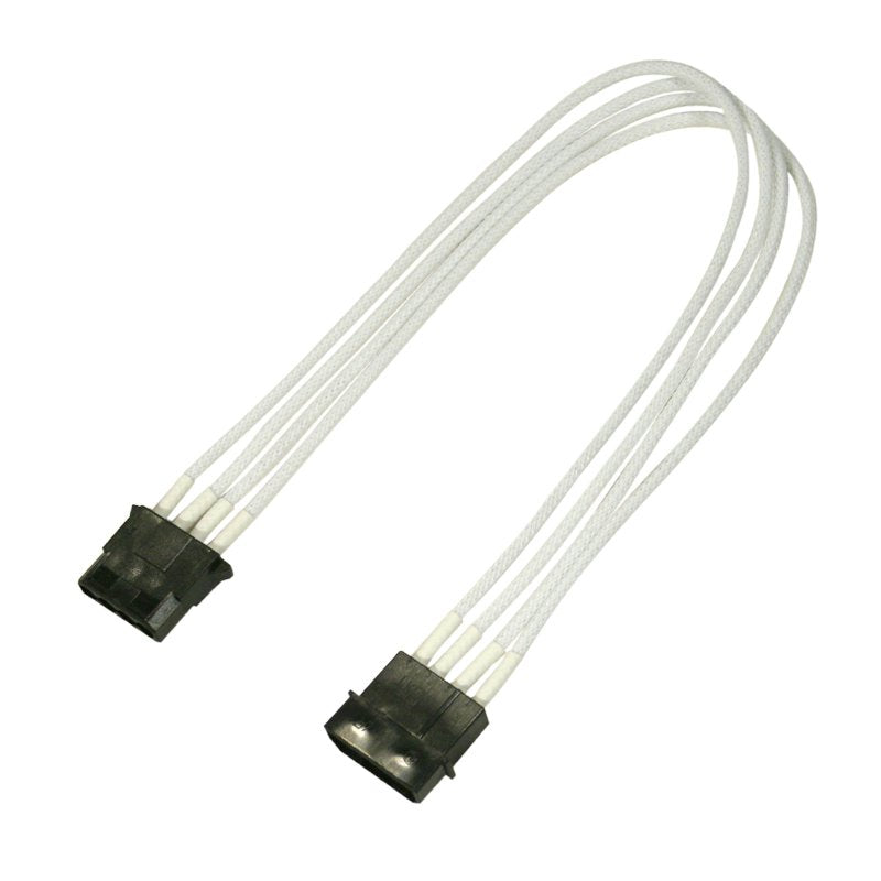 Cable De Extensión Nanoxia De 4 Pines, 30 Cm, Single, Blanco Nx4pv3ew