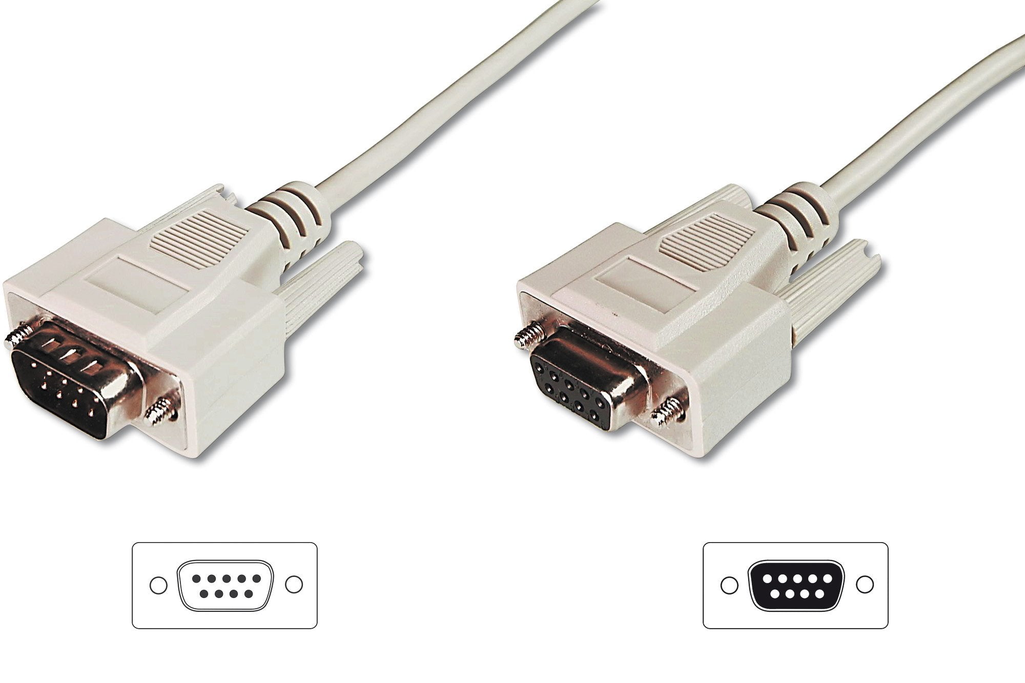 EAN 4016032301462 - Digitus AK-610203-020-E cable de serie Beige 2 m DB9 imagen 1