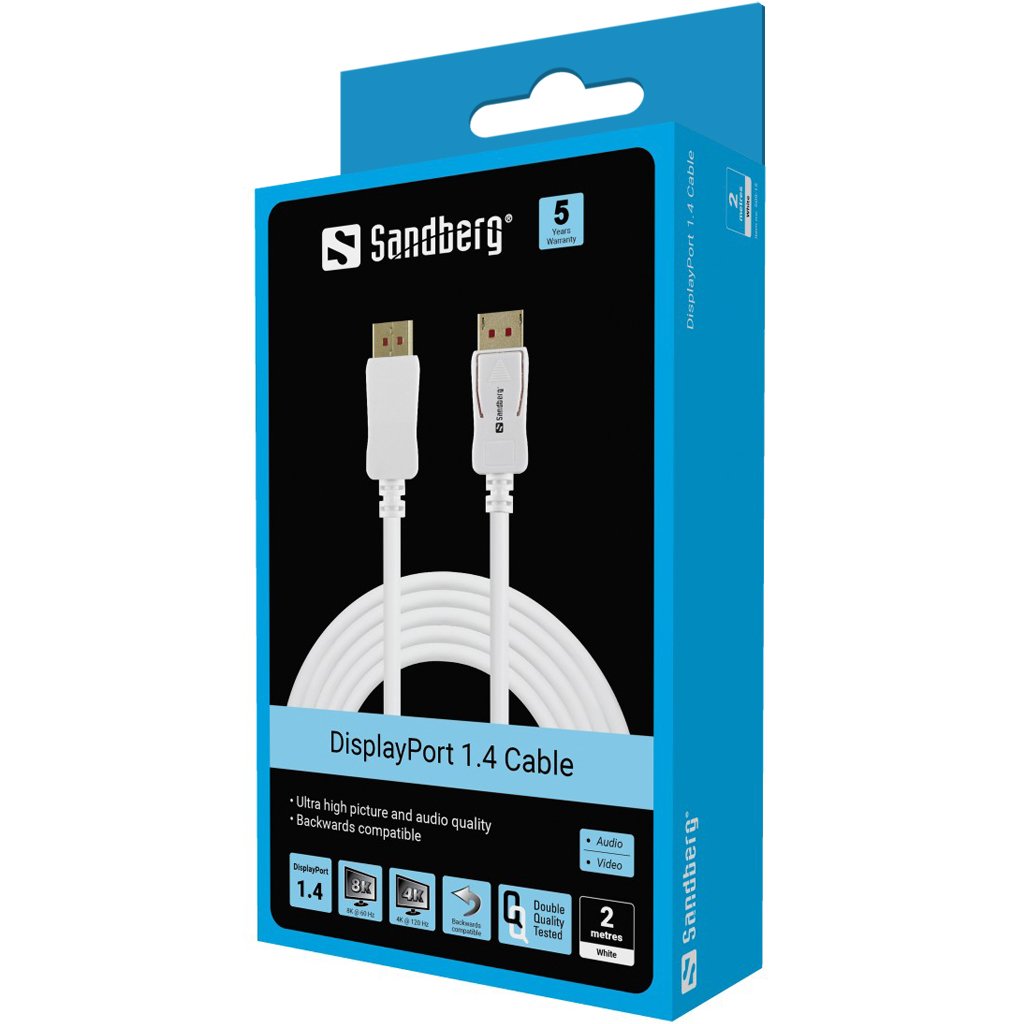 EAN 5705730509155 - Sandberg 509-15 cable DisplayPort Blanco imagen 2