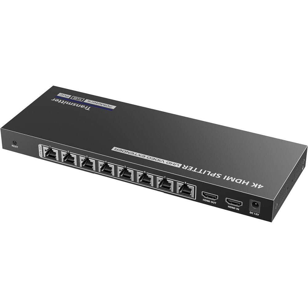 8-Way Hdmi Splitter With Extender On 4k Network Cable