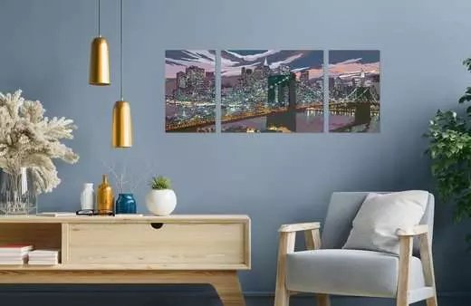 Pintura Por Números Ravensburger - Creart Horizonte De Nueva York 23551