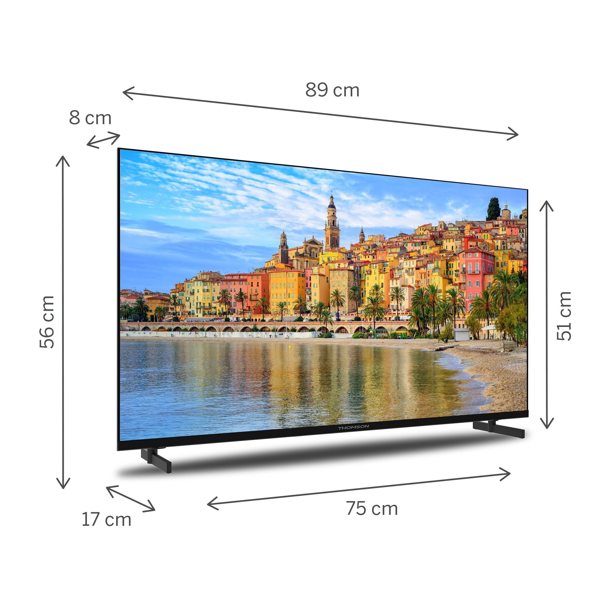 Televisor 40" Thomson 40fg2s14 Fhd 1920x1080 Google Tv 12 3xhdmi 2xusb Bt Wifi Vesa 200x200