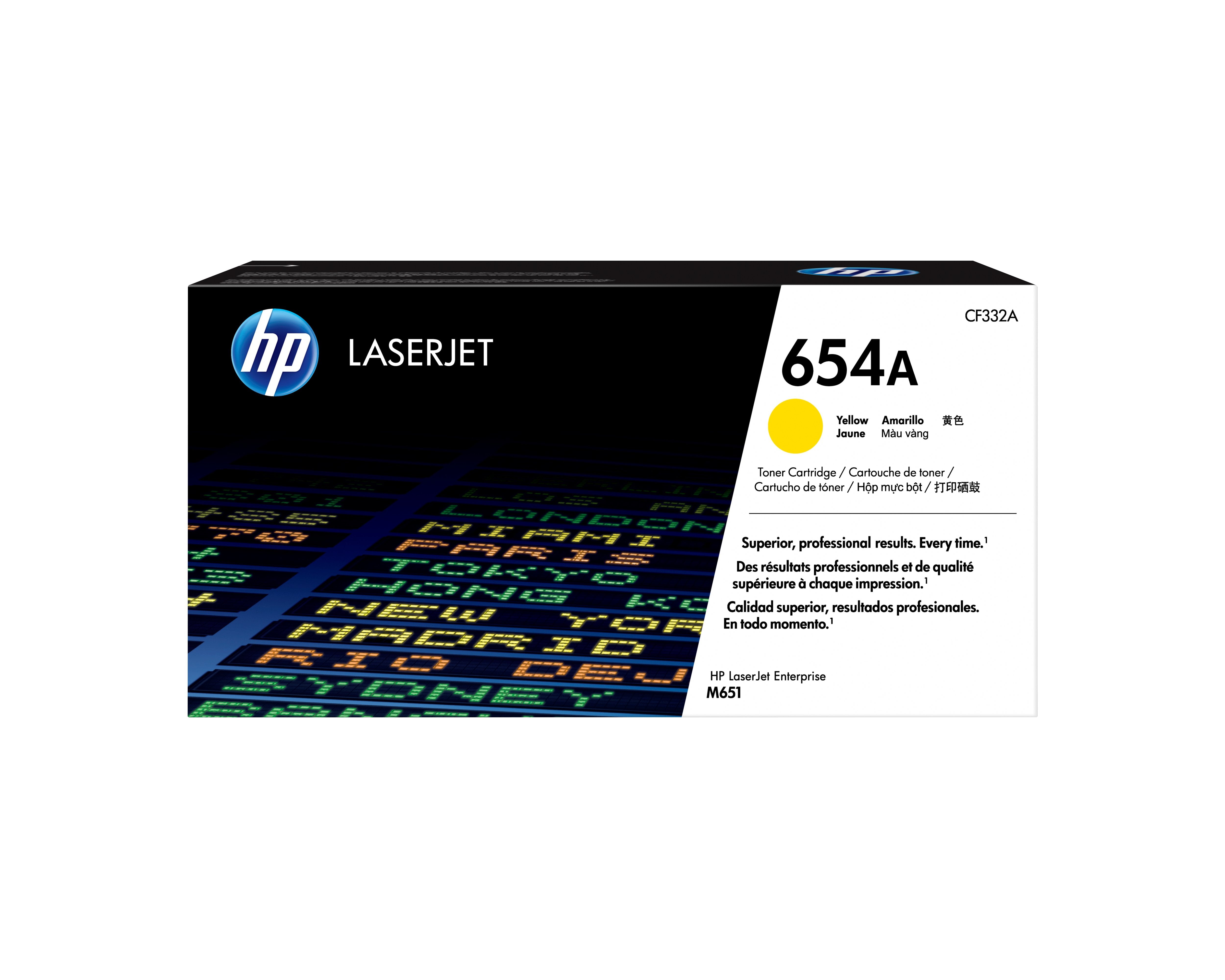 EAN 0886112501198 - HP 654A Yellow Original LaserJet Toner Cartridge cartucho de tóner 1 pieza(s) imagen 1