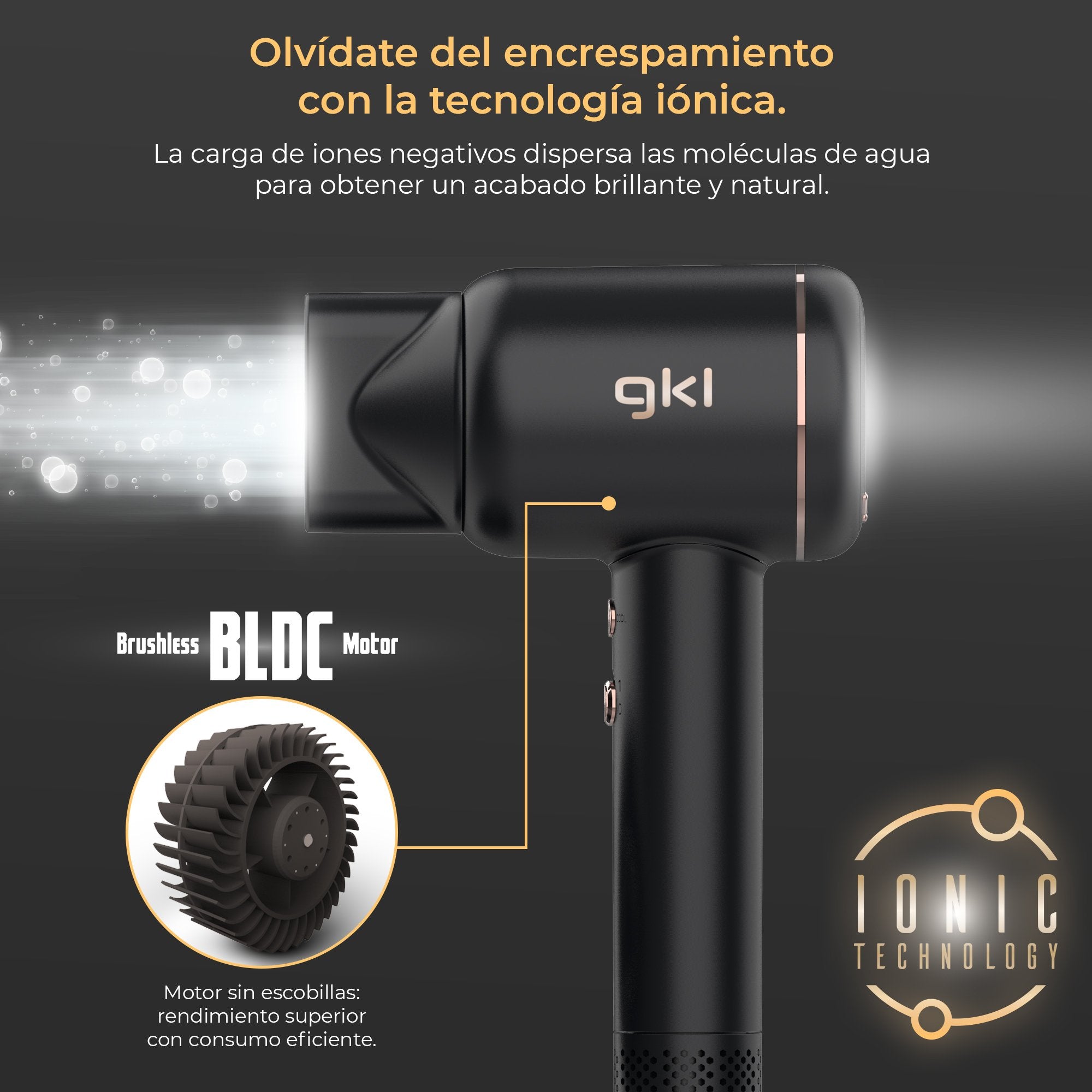 EAN 8426156017198 - Grunkel ONYX SMART secador 1600 W Negro imagen 2