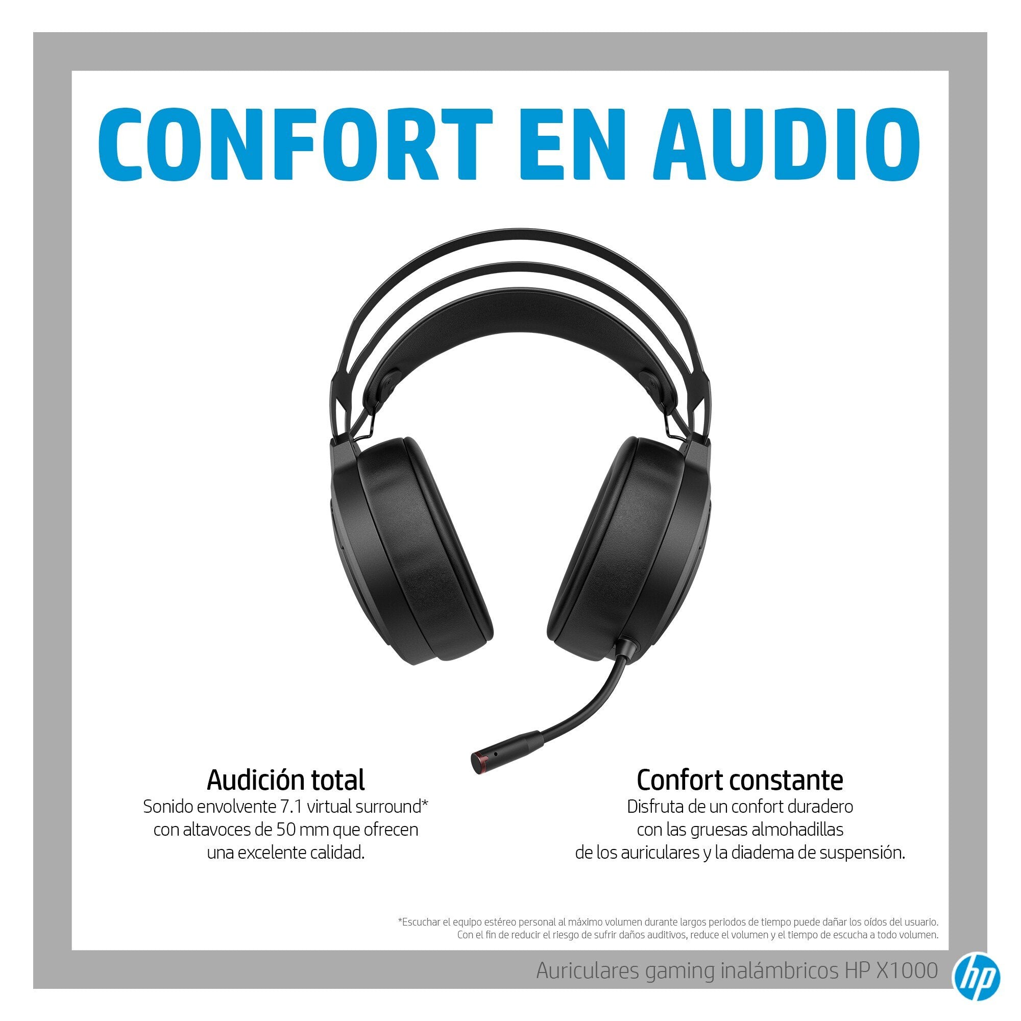 EAN 0194850078392 - HP Pavilion Gaming X1000 Wireless Gaming Headset Inalámbrico Diadema Juego Negro imagen 11
