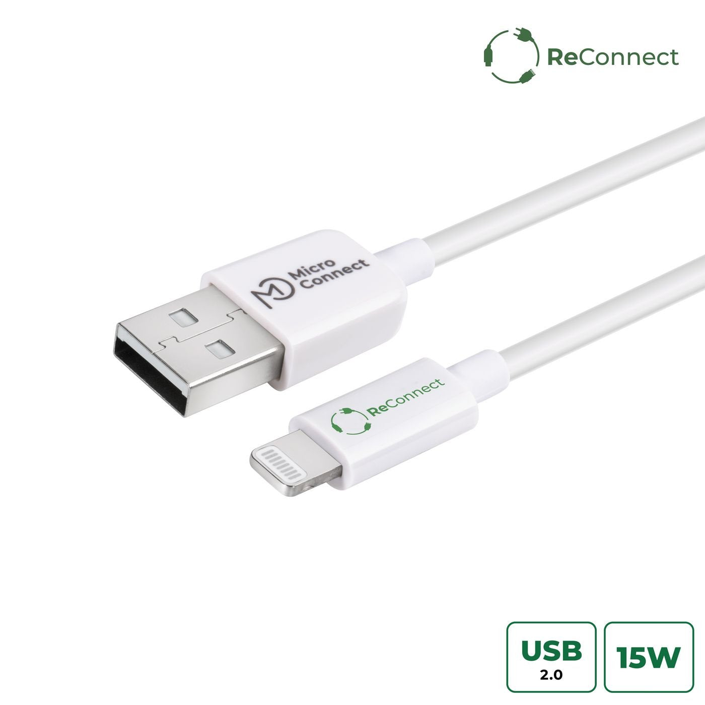 EAN 5715063597538 - Microconnect ECO-LIGHTNING0.5 cable de conector Lightning 0,5 m Blanco imagen 1