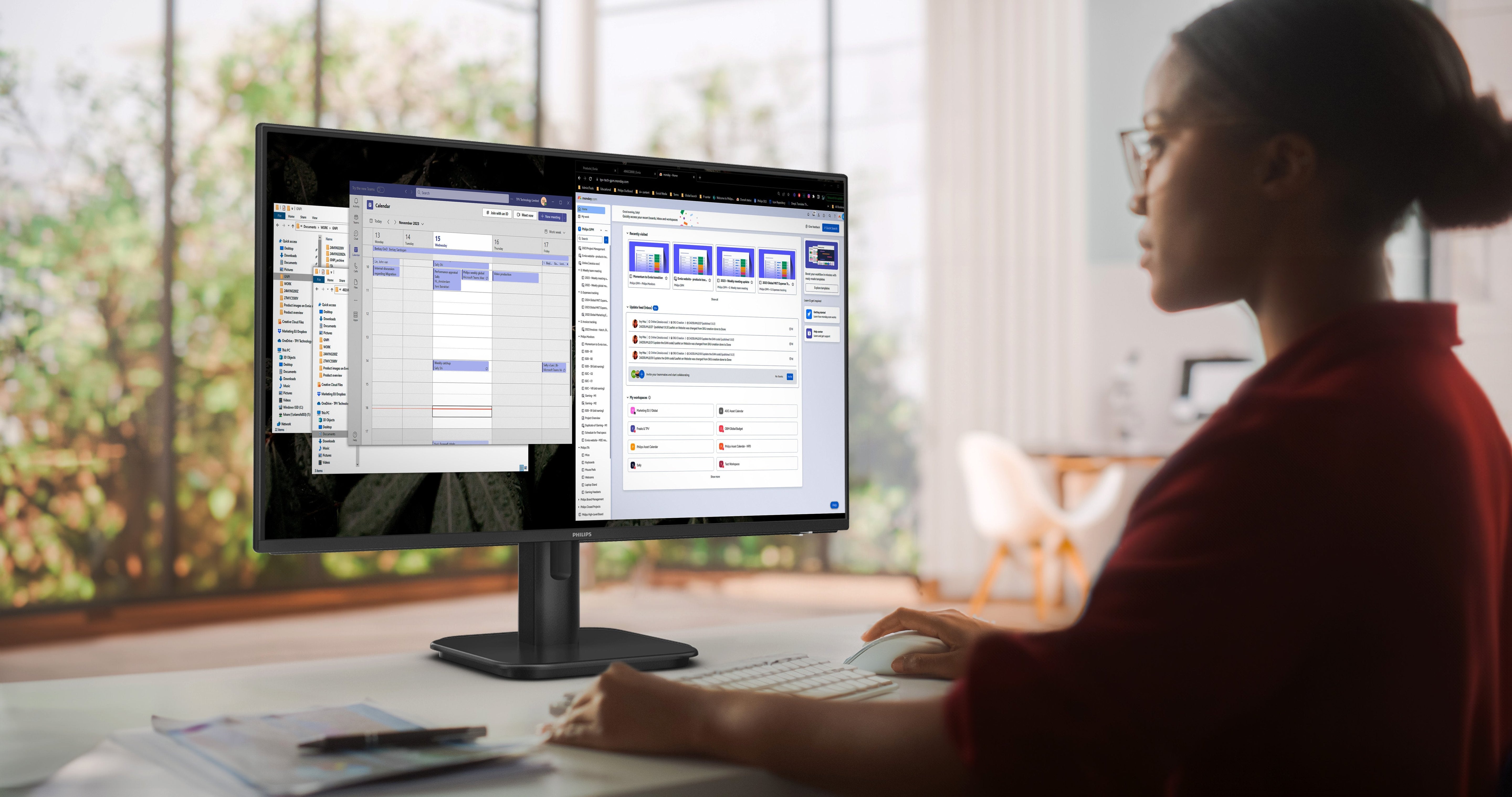 Monitor Philips 27e1n1800a 00 27" Ips 4k Uhd 60hz 350cd M2 4ms 2xhdmi2.0 Dp Speakers