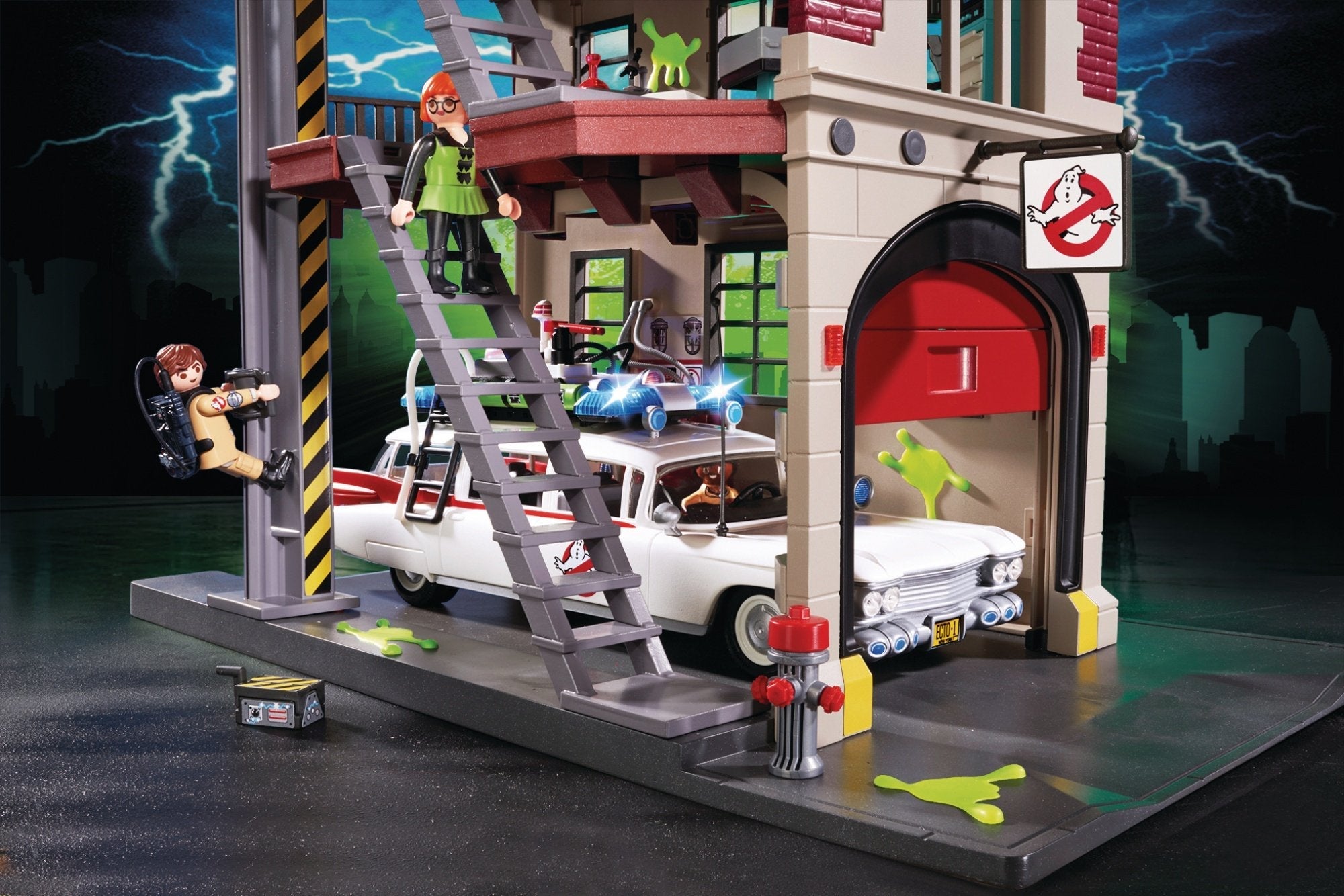 Playmobil Cazafantasmas Cuartel Del Parque De Bomberos Ghostbuster