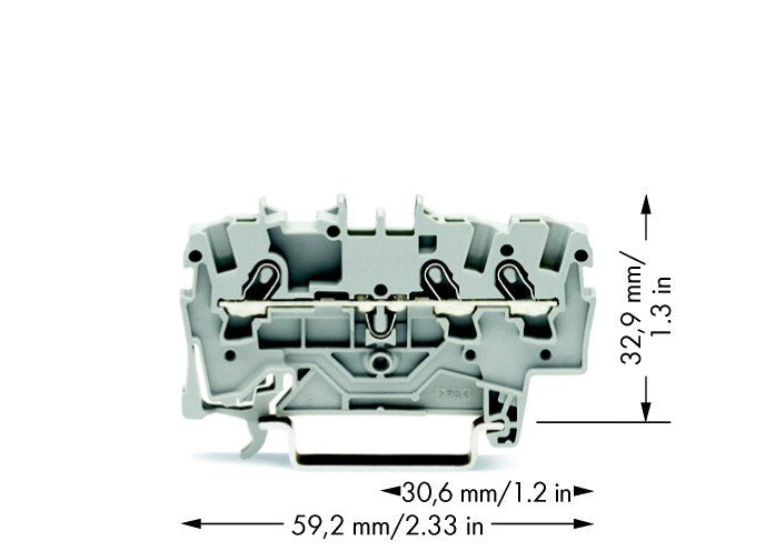 Wago 2001-1301 3-Leiter-Durchgangsklemme ,1,5mm,Fr Anwendungen Ex E Ii Geeignet