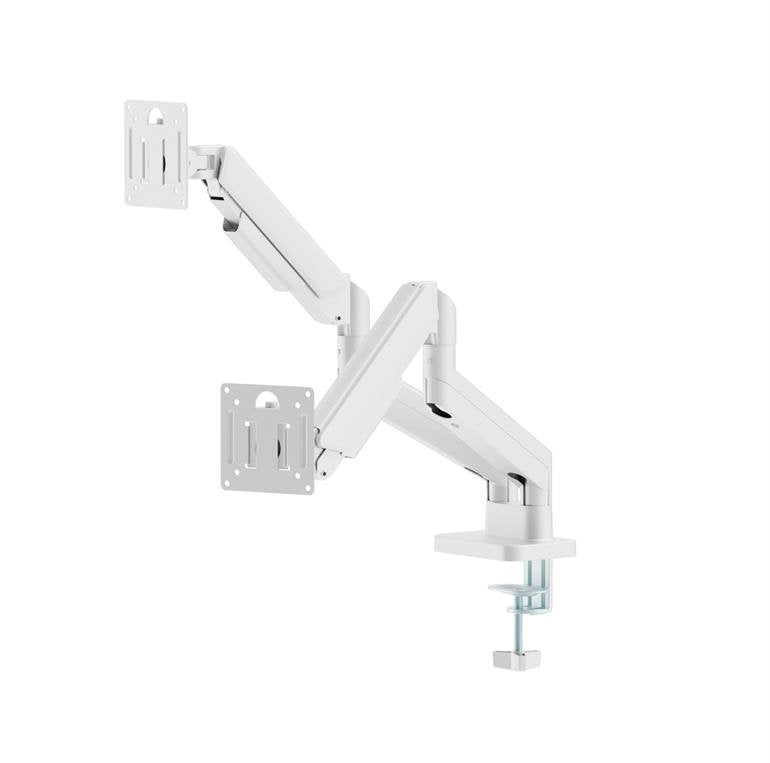 Gembird Desk Mounted Adjustable Double Monitor Arm 17-32" White