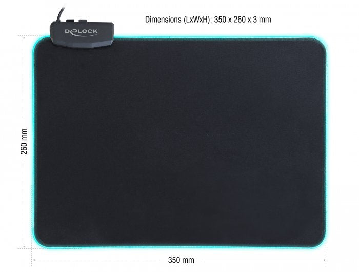 EAN 4043619125548 - DeLOCK 12554 alfombrilla para ratón Alfombrilla de ratón para juegos Negro imagen 2