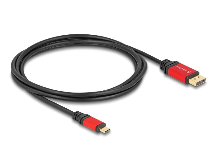 Delock 80093 Cable Usb Type-C A Displayport (Modo Dp Alt) 8k 30 Hz Con Función Hdr 2 M Rojo