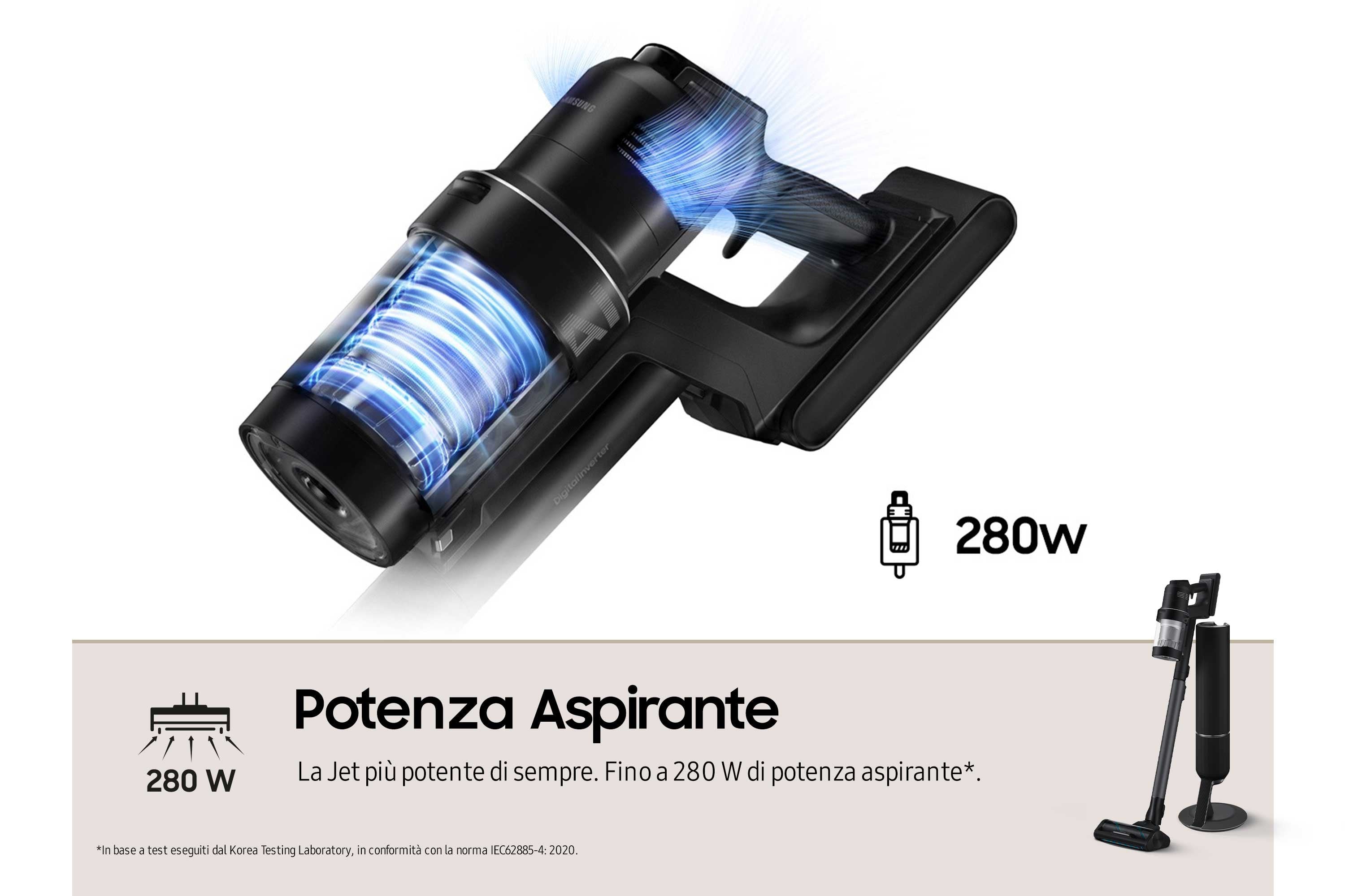 EAN 8806095004372 - Samsung VS28C9784QK Aspiradora escoba 2 en 1 Batería Secar Sin bolsa 1200, 730 Negro imagen 6