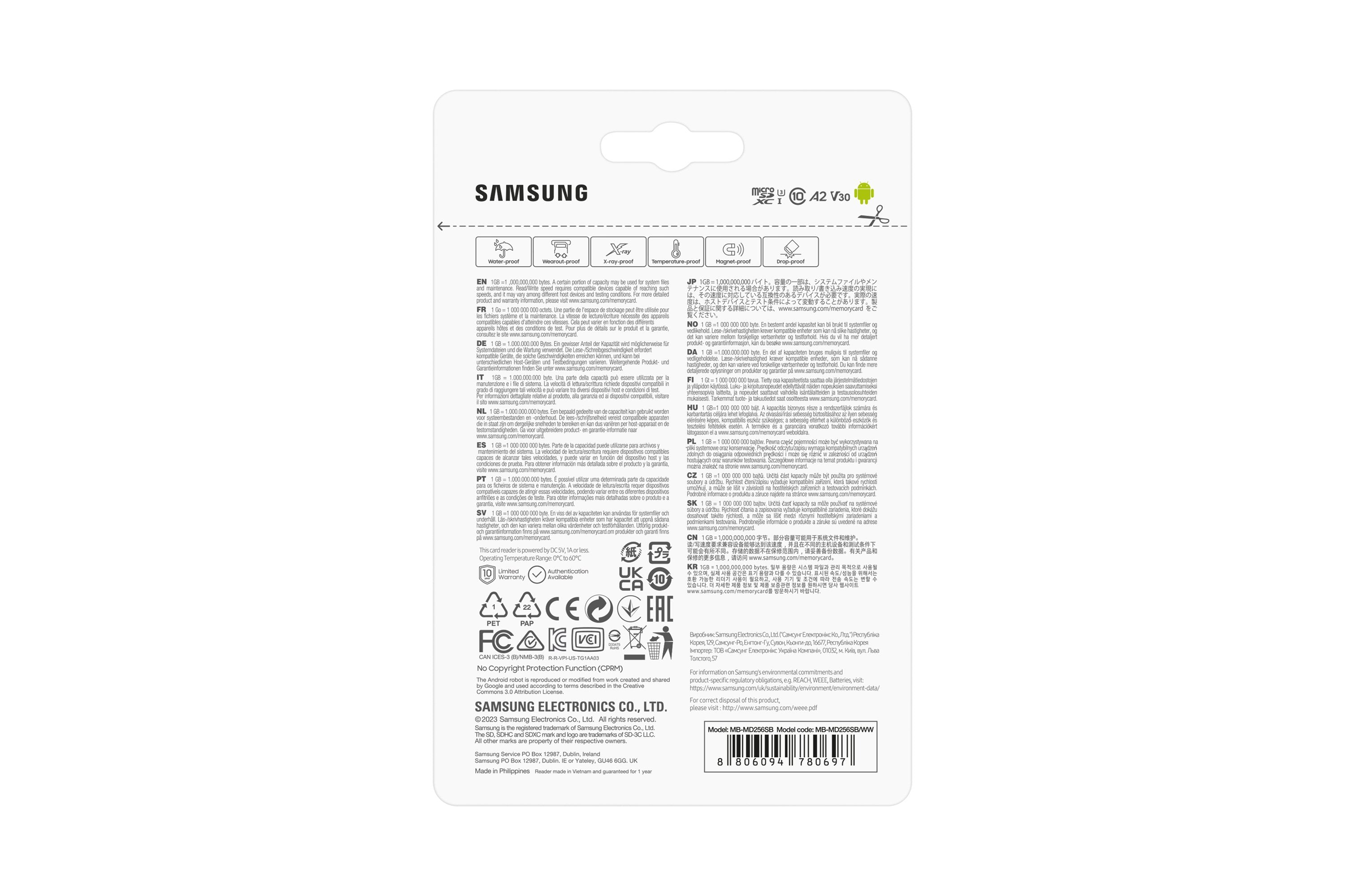 EAN 8806094780697 - Samsung MB-MD256S 256 GB MicroSDXC UHS-I Clase 10 imagen 4