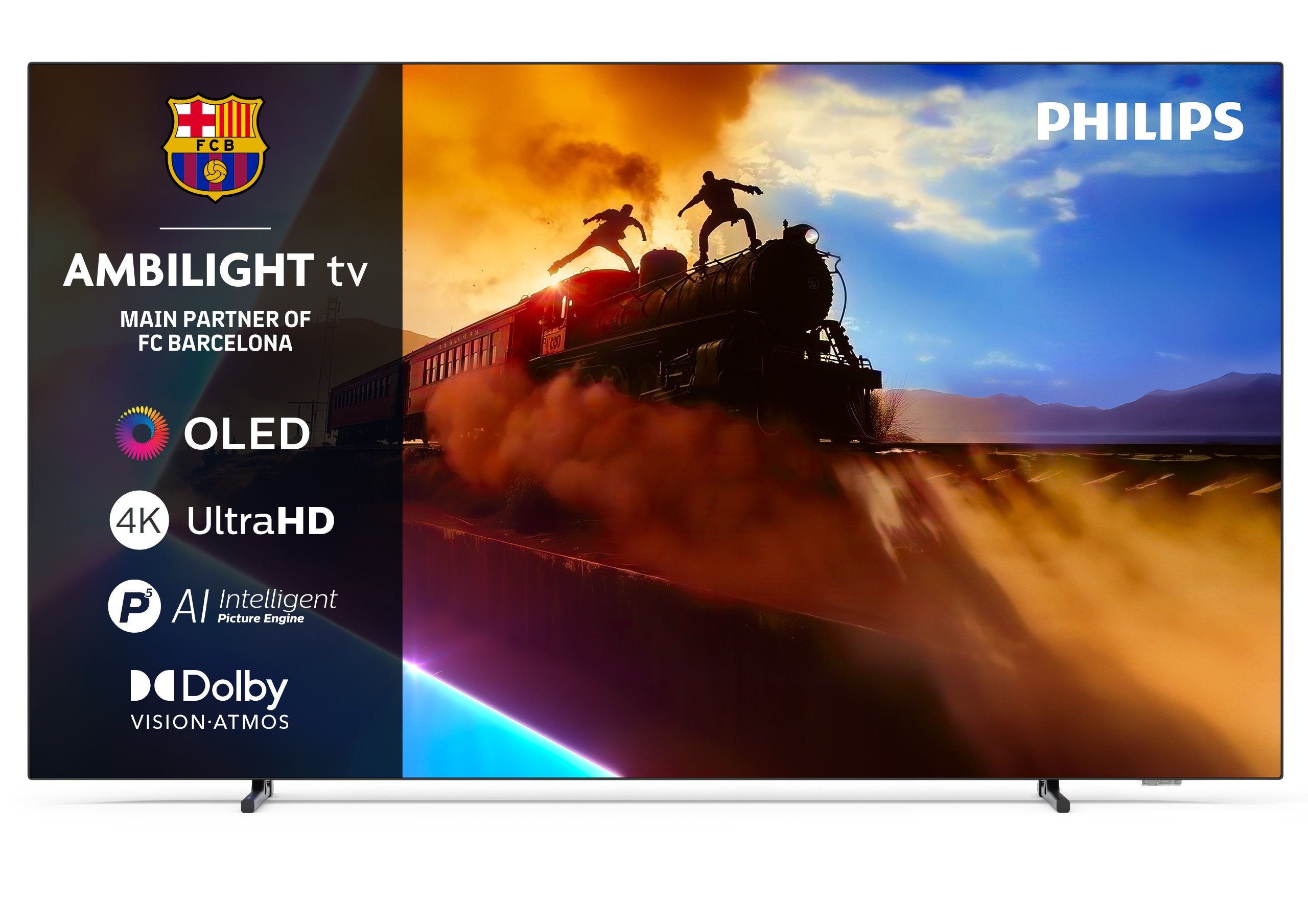 Televisior 194cm 77" (3840x2160) Philips 77oled760 12 16:9 Oled 120hz 4x Hdmi 2.1 3x Usb 3-Seitiges Ambilight P5 Ai Engine Wi-Fi Azultooth Anthracite Gris