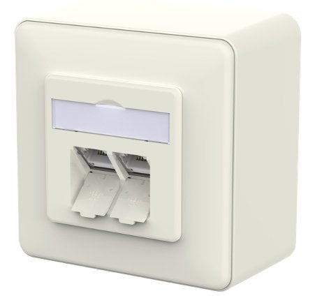 Metz Connect Anschlussdose E-Dat C6a Idc 2 Port Ap Reinblanco