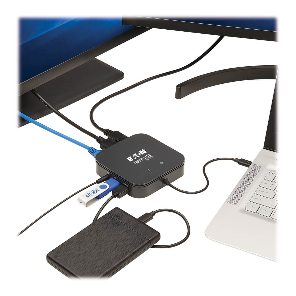 EAN 37332258502 - Tripp Lite MTB3-DOCK-04 base para portátil y replicador de puertos Alámbrico Thunderbolt 3 Negro imagen 3