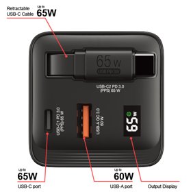 EAN 0023942322177 - Verbatim GaN Charger 65W Universal Negro Corriente alterna Carga rápida Interior imagen 8