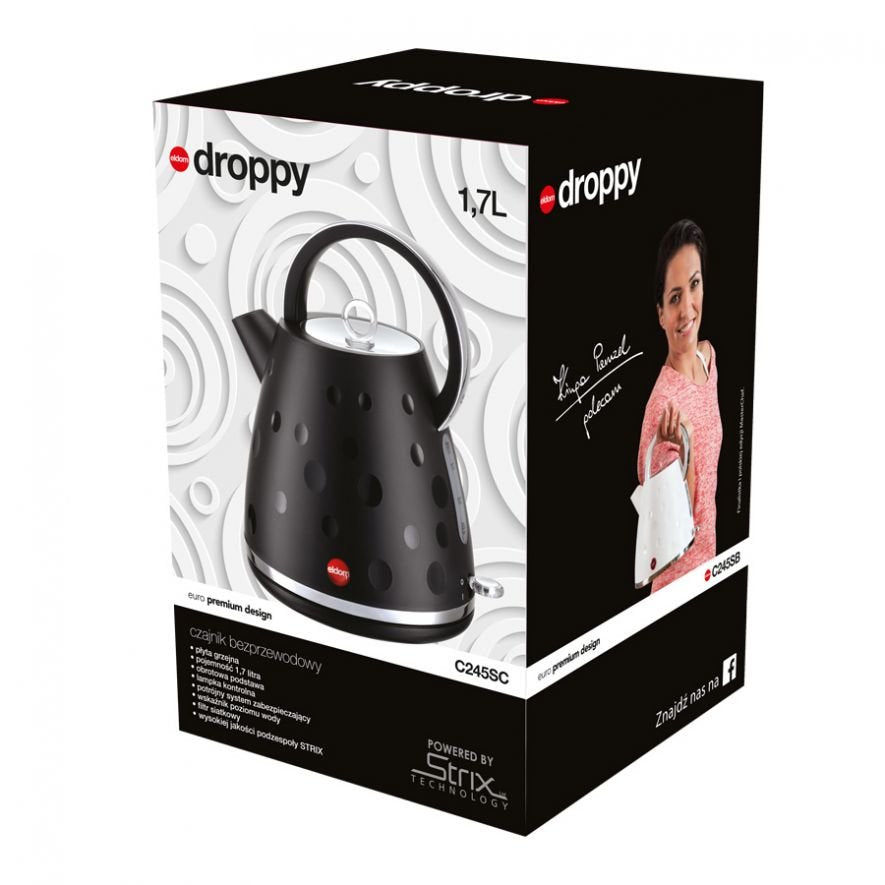 EAN 5908277384326 - ELDOM C245SC DROPPY Strix tetera eléctrica 1,7 L 2000 W Negro imagen 5