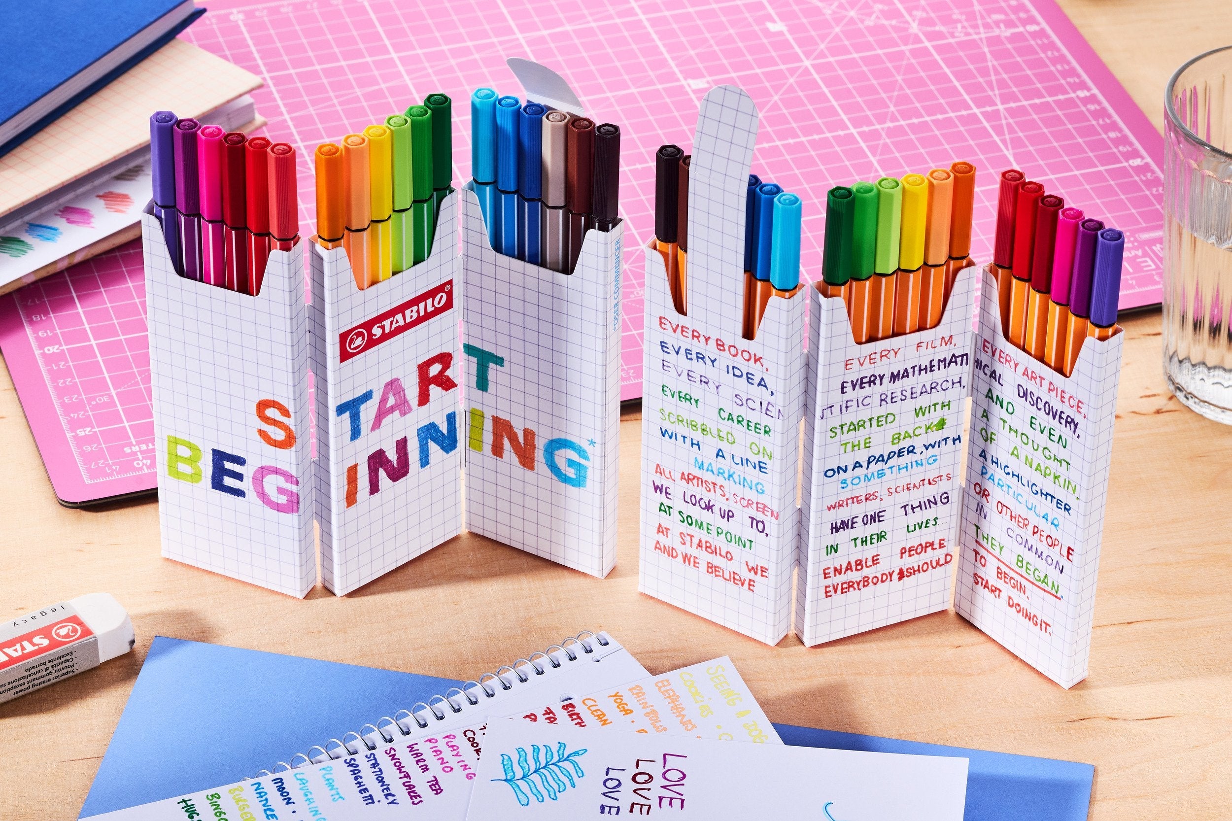 Stabilo Pen 68 Pack De 18 Rotuladores De Punta De Fibra - Trazo De 1mm Aprox. - Tinta Con Base De Agua - Colores