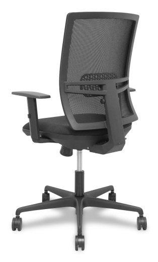 Piqueras Y Crespo Silla Yunquera Sincro Malla Negra Bali Negro Brazo Regulable.