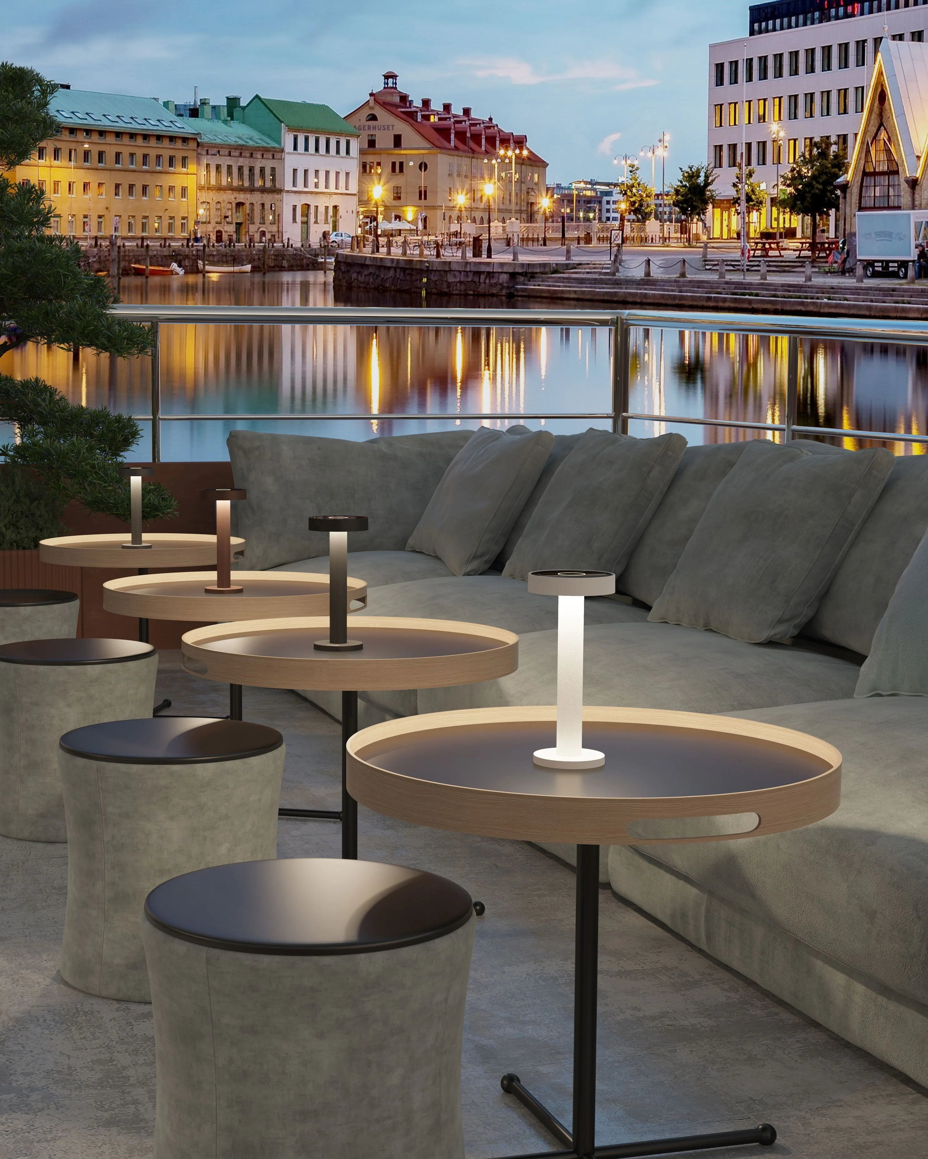 Sompex Boro Black Battery-Operated Outdoor Light