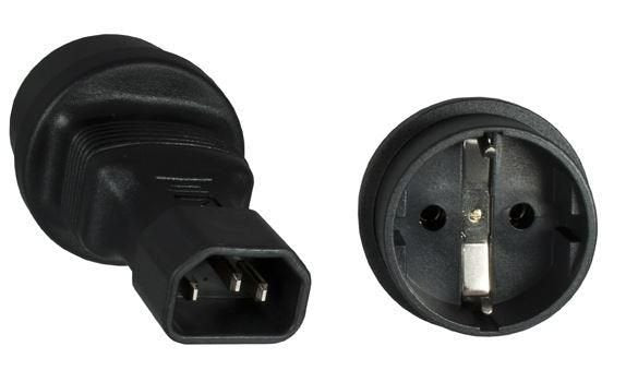 Microconnect Pe14ceead Adaptador De Enchufe Eléctrico C14 Tipo F Negro