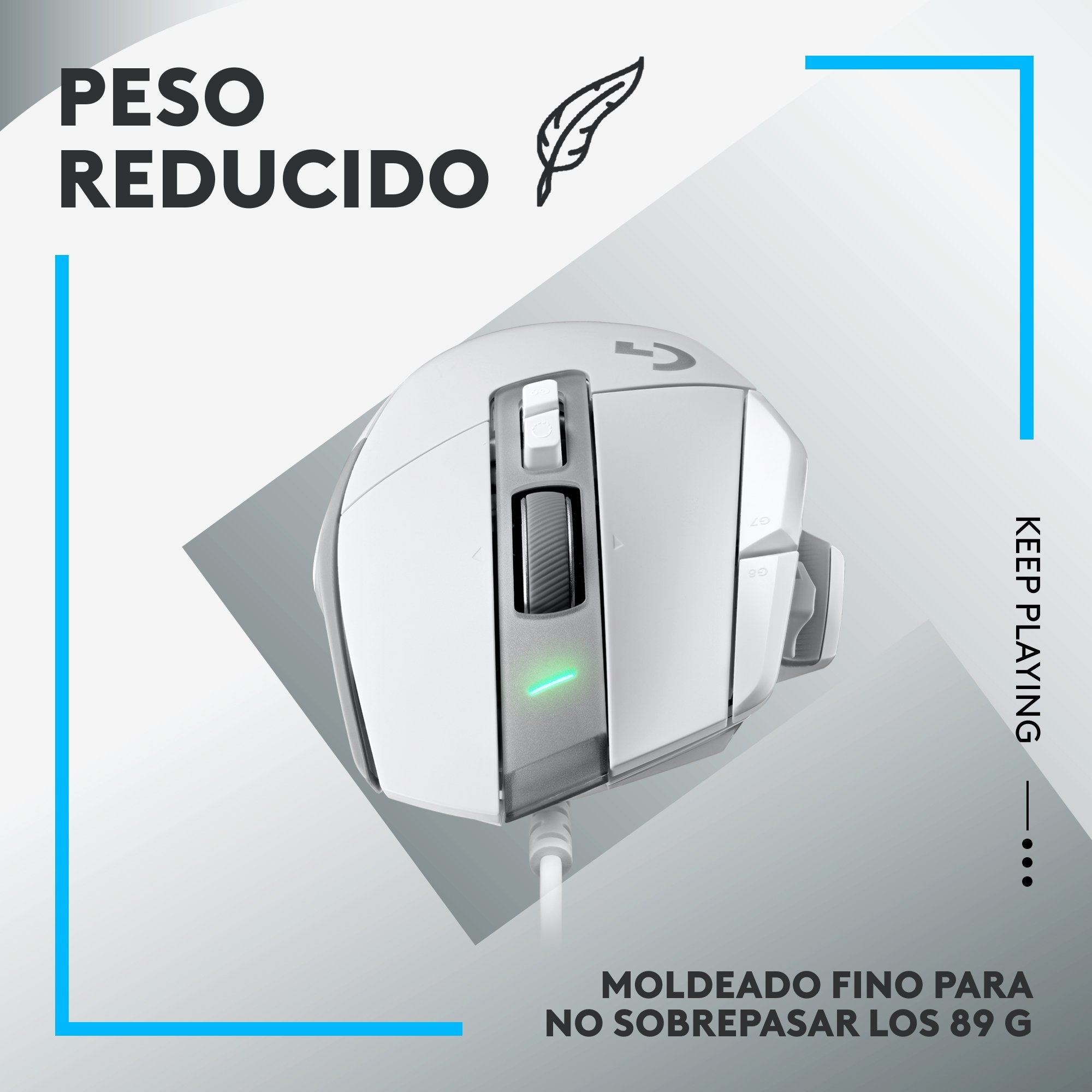 EAN 5099206096325 - Logitech G 910-006147 ratón Juego mano derecha USB tipo A Óptico 25600 DPI imagen 10