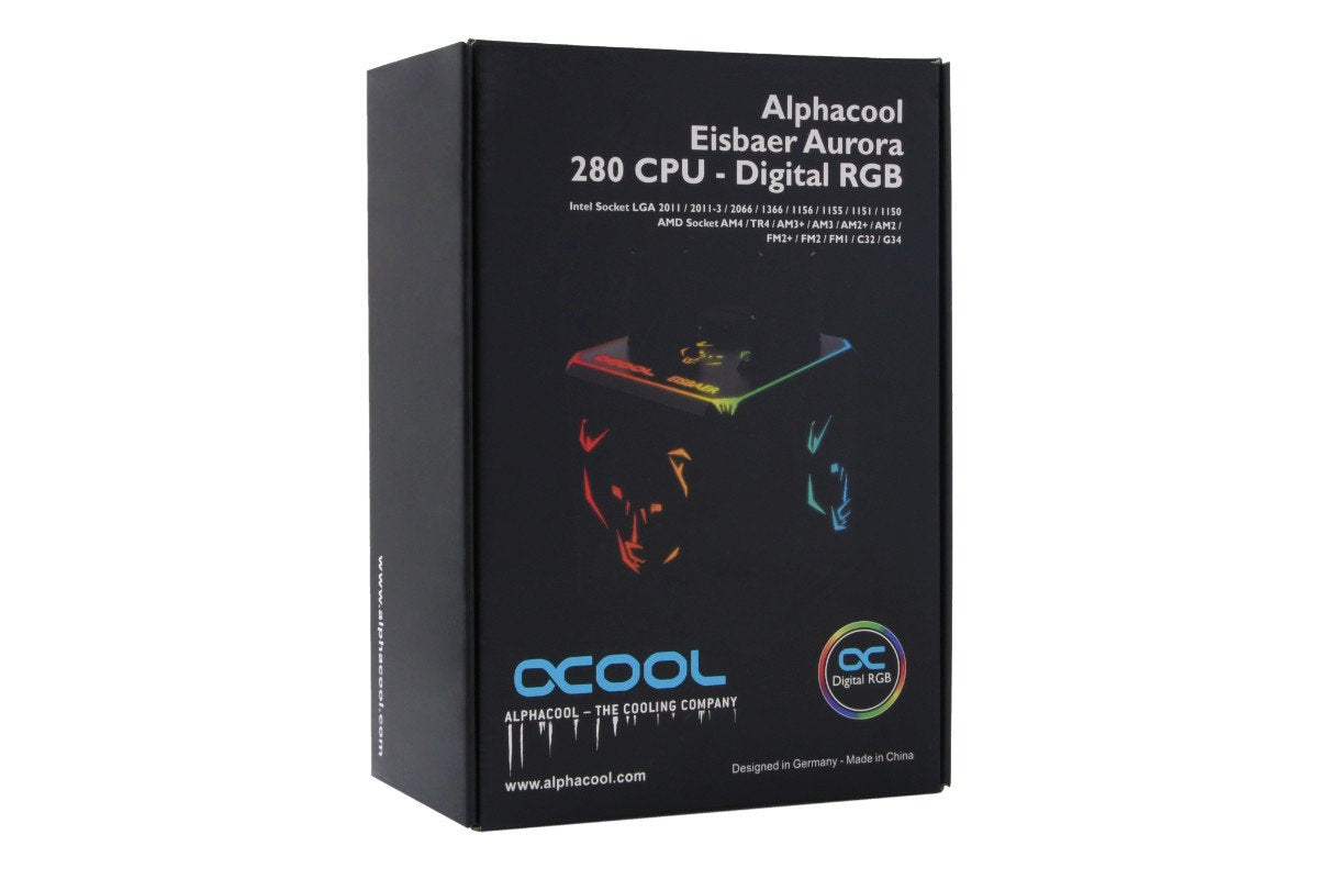 Ven Cpu Ref. Liquida Alphacool Eisbaer Aurora 280 Argb/Rellenable/Ampliable/2 Ventiladores 1016663