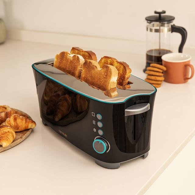 EAN 8435484021807 - Cecotec 02180 tostadora 7 4 rebanada(s) 1350 W Negro, Acero inoxidable imagen 9