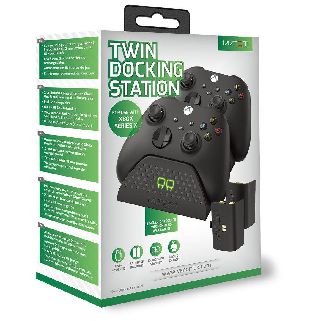 Venom Stacja Dokujaca Do Padów Xbox One/Xbox Series Negro + 2x Akumulator