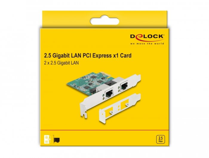 Delock 88101 Tarjeta Pci Express X1 A 2 X Rj45 2,5 Gigabit Lan