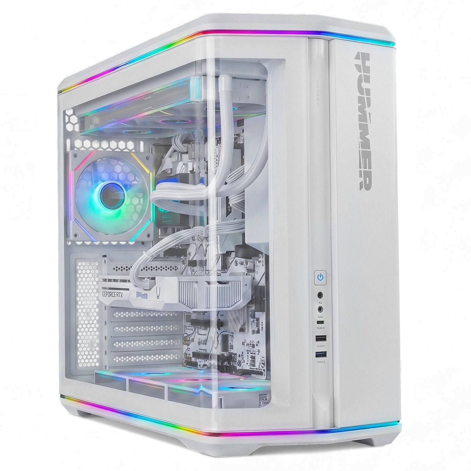 Caja Gaming Semitorre Nox Hummer Anvil Blanca