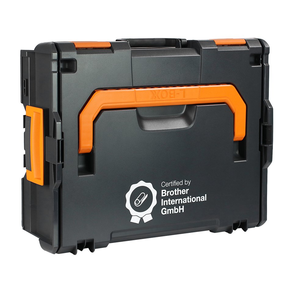 EAN 4262403288560 - Brother ZPTOUCHLBOXXKOMPL caja para equipo Portaaccesorios de viaje rígido Negro, Naranja imagen 7