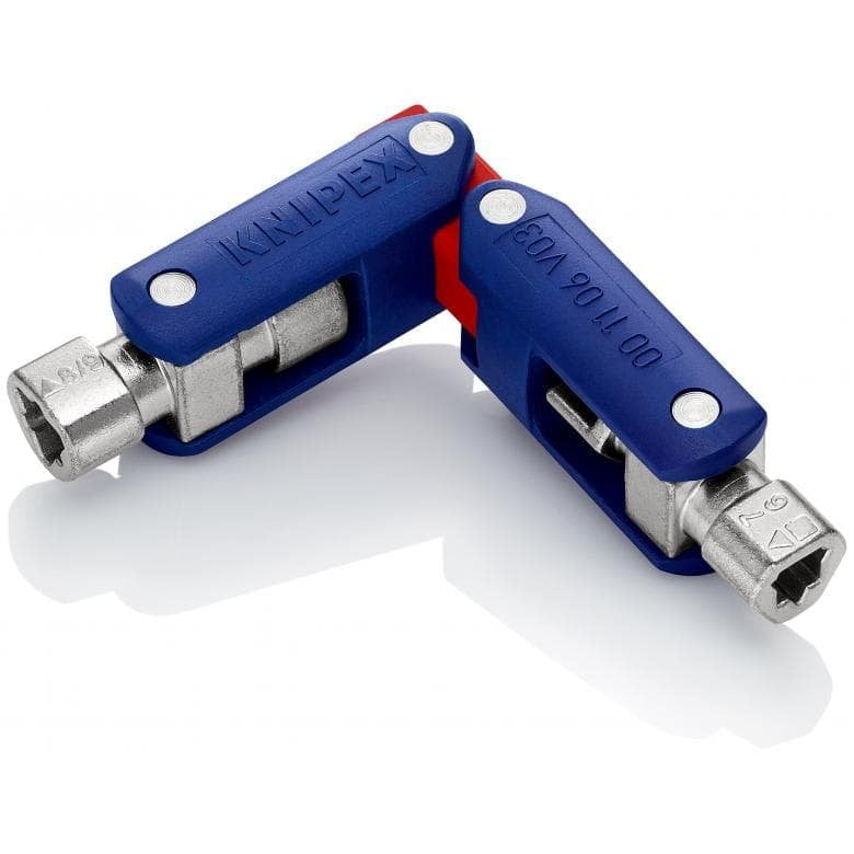 Knipex "Doublejoint" Llave Para Armarios De Control, Llave De Tubo (Azul/Rojo, Longitud Total Del Brazo 97 Mm)