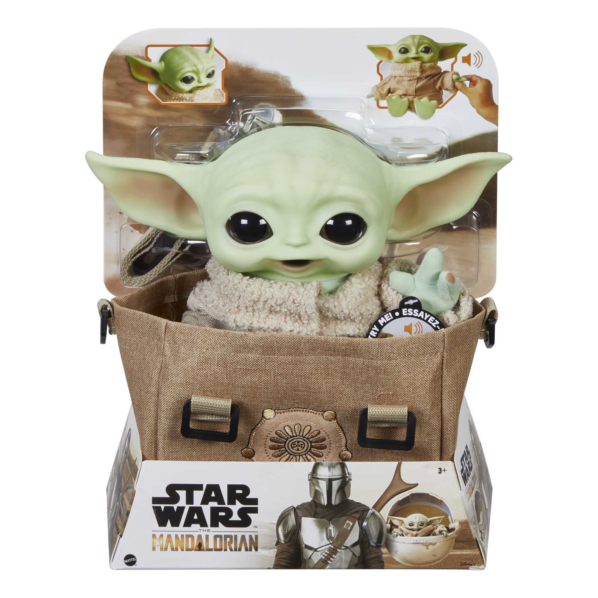 Peluche Electronico Con Bandolera Mattel Star Wars The Mandalorian The Child Baby Yoda 28 Cm