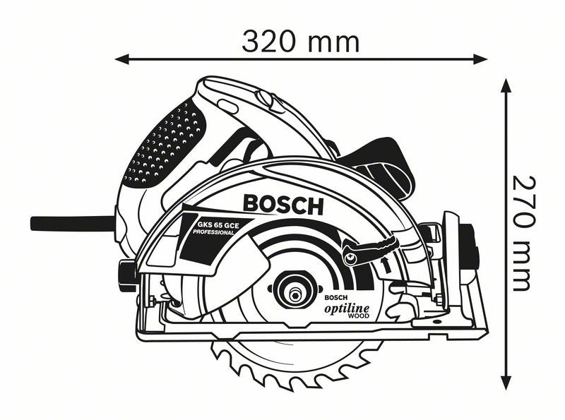Sierra Circular Manual Bosch Professional Gks 65 Gce Professional Azul/Negro, L-Boxx, 1.800 W 601668901